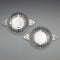 1901 British Antique Pure Silver (925 Silver) Bonbon Dish Pair Diameter 90mm Josiah Williams
